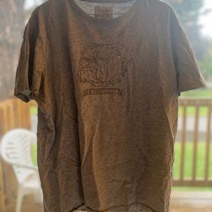 Lucky Brand Californa Bulldog Gray T-Shirt Top